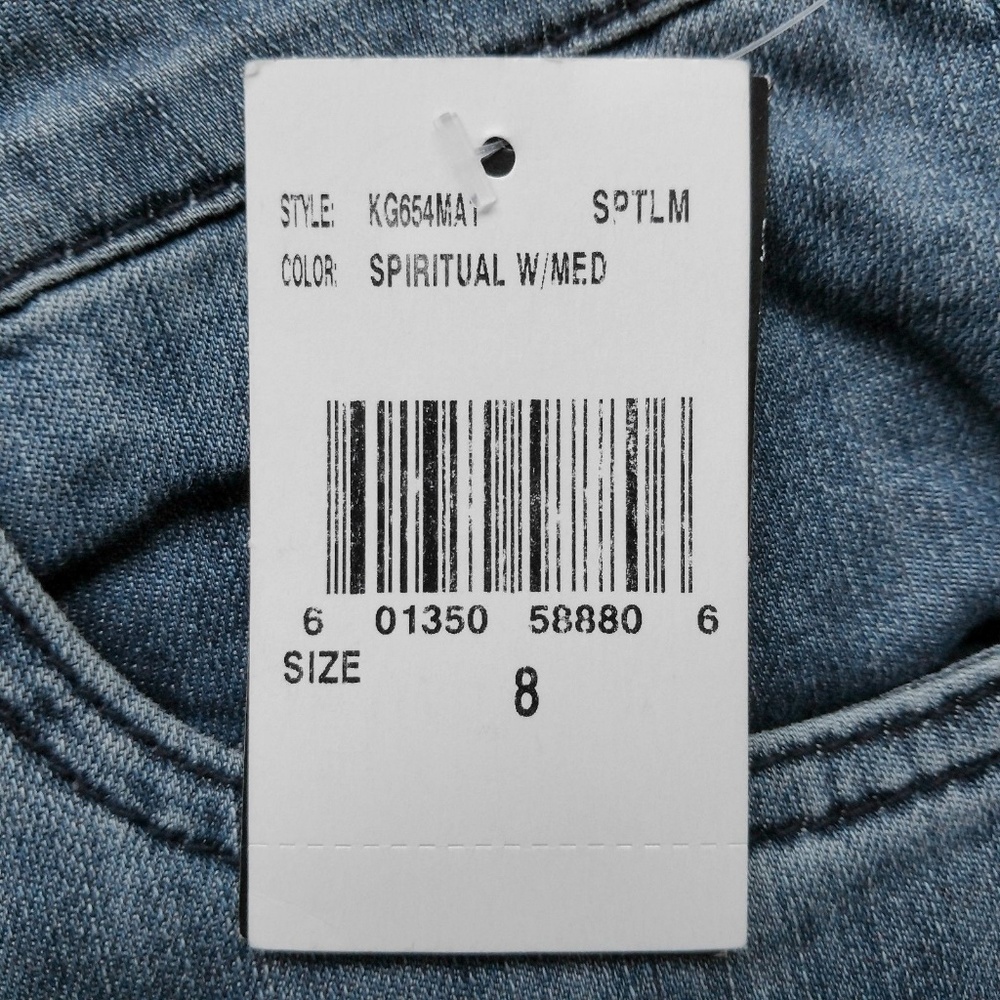 New KUT from the Kloth Raw Hem Gaucho Jeans Blue 8 - Picture 6 of 8